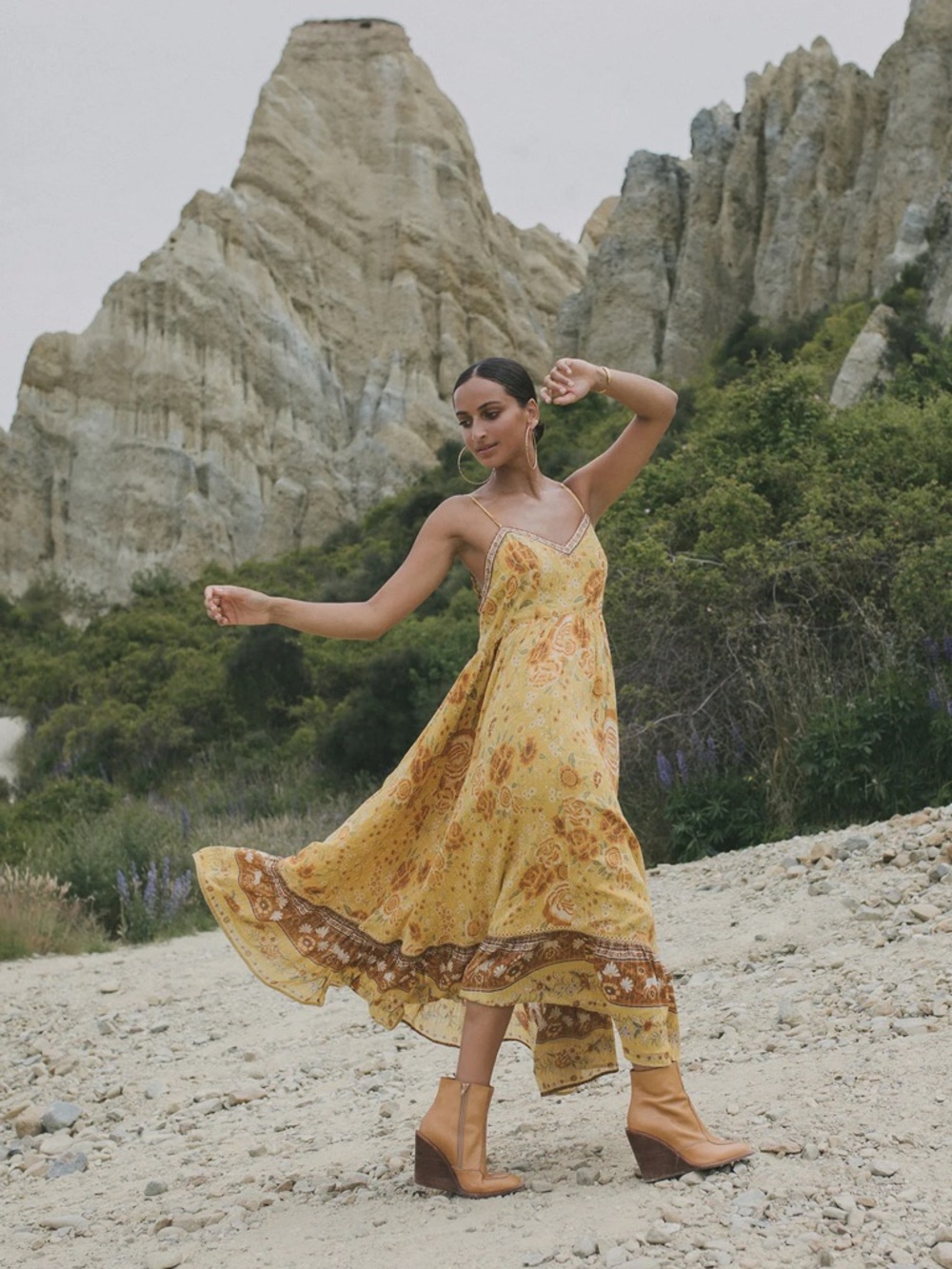 RARE Spell Mystic Maxi Dress In Sunflower Size Small